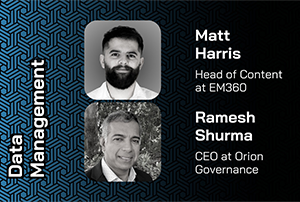 EM360 podcast with Orion Governance discussing retail data management challenges