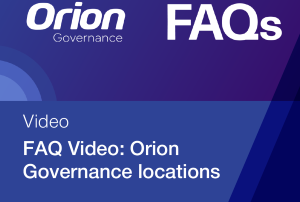 Orion Governance FAQ Video Series: Orion Governance Locations Image